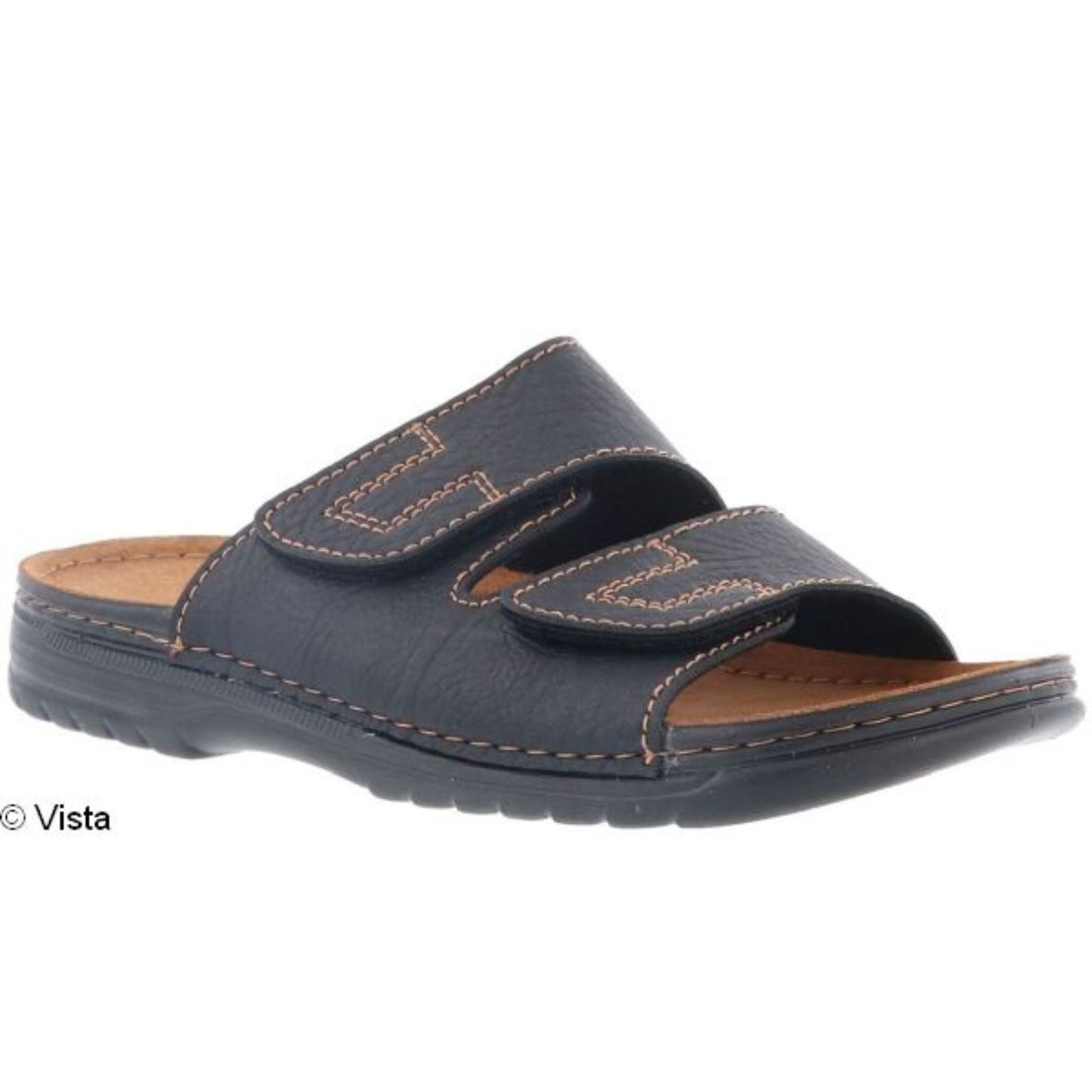 Vista Herren Pantolette schwarz - Leder & Klett - 69-35U60