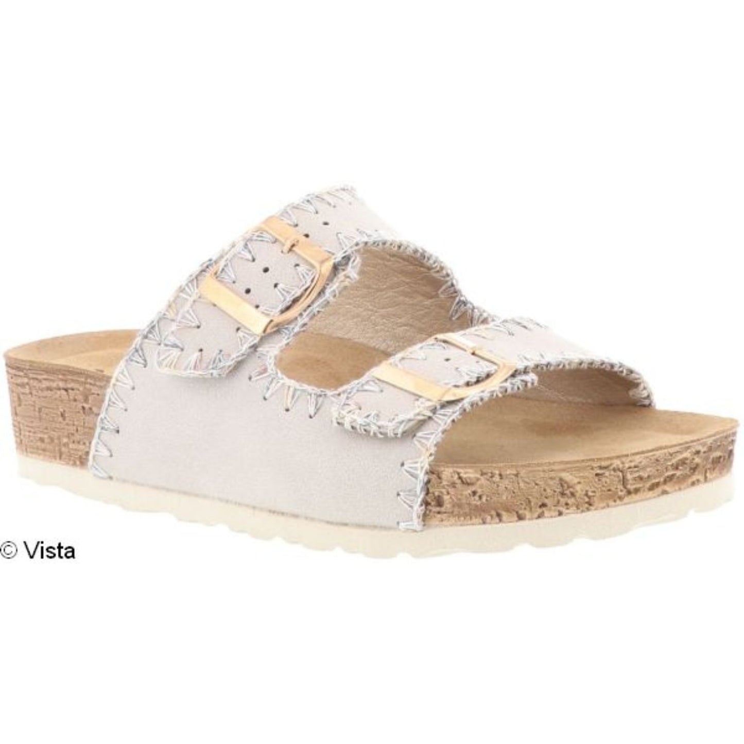 Vista Damen Pantolette beige - Leder - 69-0NMAL