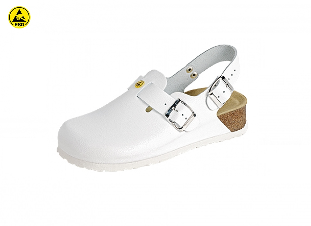 ESD Clog Fersenriemen Keilabsatz antistatisch Weeger 48325-10