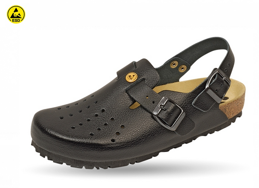ESD Clog gelocht mit Fersenriemen antistatisch Weeger 48619-10