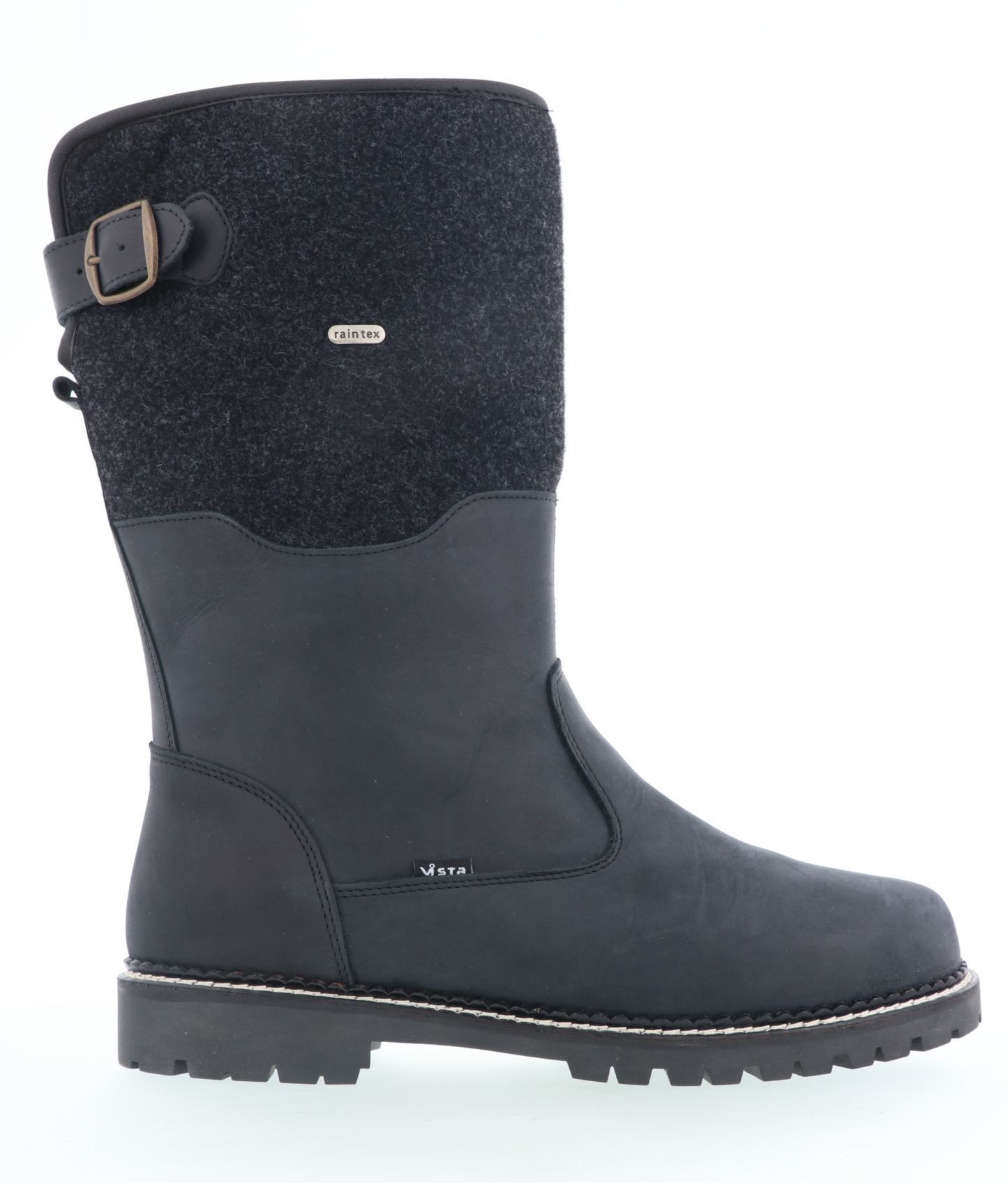 Jägerstiefel Winter Schwarz Leder/Filz 53-00710