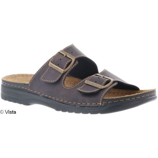 Vista Herren Pantolette braun - Leder & Schließe - 69-35U50