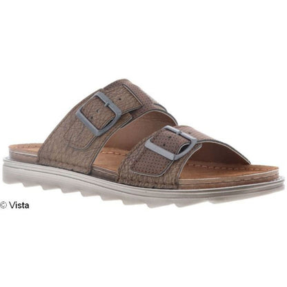 Vista Herren Pantolette braun - Leder - 69-BU310