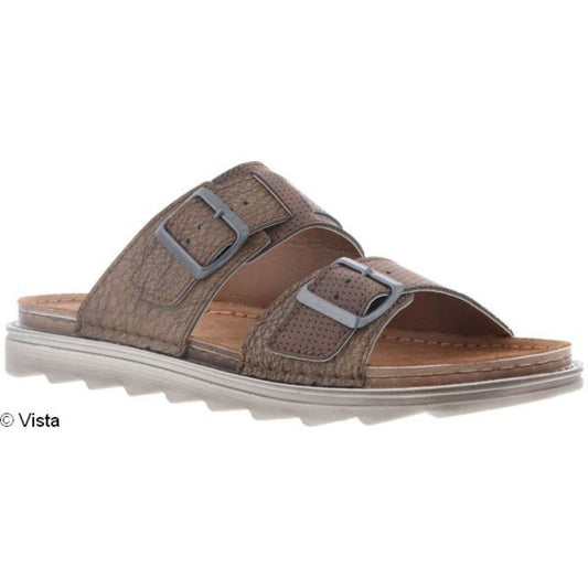 Vista Herren Pantolette braun - Leder - 69-BU310