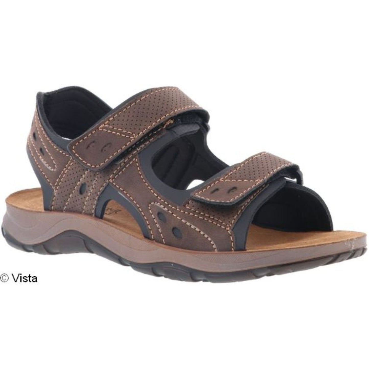 Vista Herren Trekkingsandale braun - Leder & Klett - 69-T0120