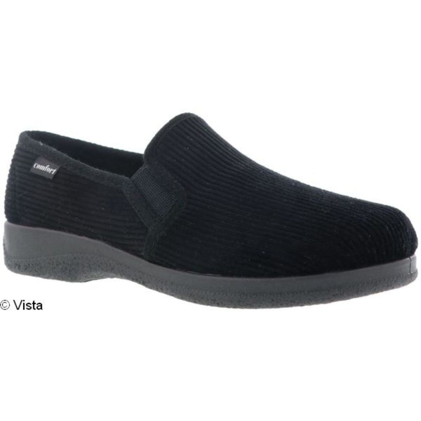 Vista Herren Hausschuhe schwarz - Cord - 50-0HOSI