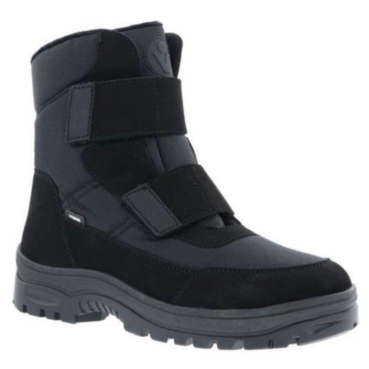 Vista Herren Winterstiefel schwarz - wasserdicht & Klettverschluss - 24-4239