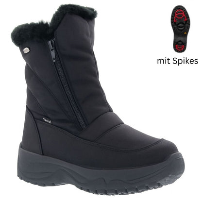 Vista Damen Winterstiefel mit Spikes schwarz – wasserdicht – 24-4898K