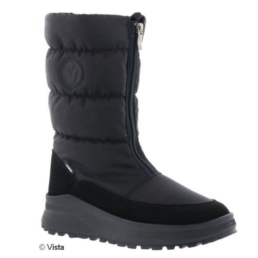 Vista Damen Winterstiefel wasserdicht schwarz – Reißverschluss – 24-05249
