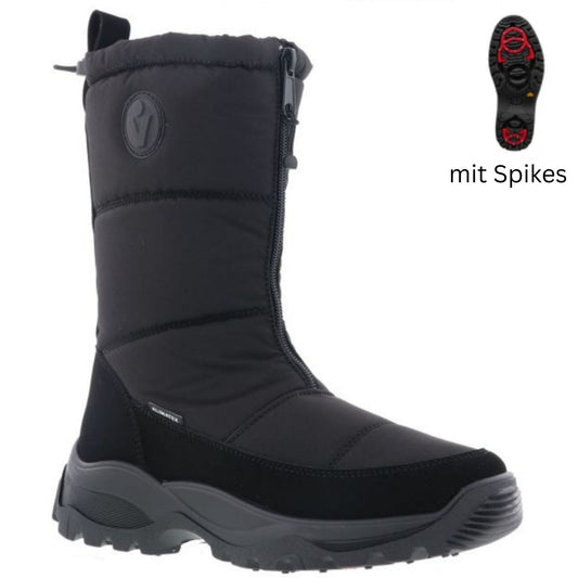 Vista Damen Winterstiefel mit Spikes schwarz – wasserdicht – 24-4912K