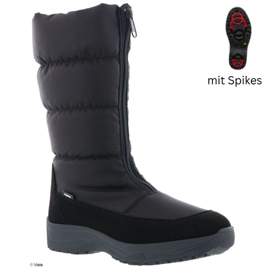 Vista Damen Winterstiefel mit Spikes schwarz – wasserdicht – 24-4852K