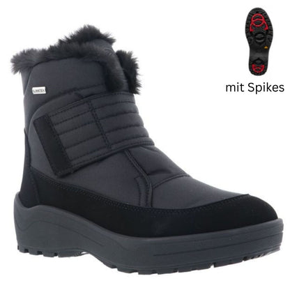 Vista Damen Winterstiefel mit Spikes schwarz – wasserdicht – 24-4902K