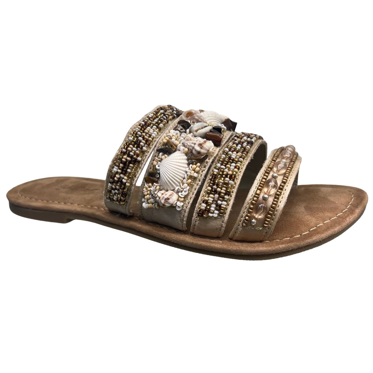 Vista Damen Pantolette Sandalen - Leder & Ziersteine - 61-73558