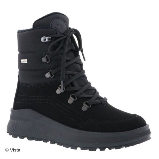 Vista Damen Winterstiefel wasserdicht schwarz – Schnürung – 24-08729