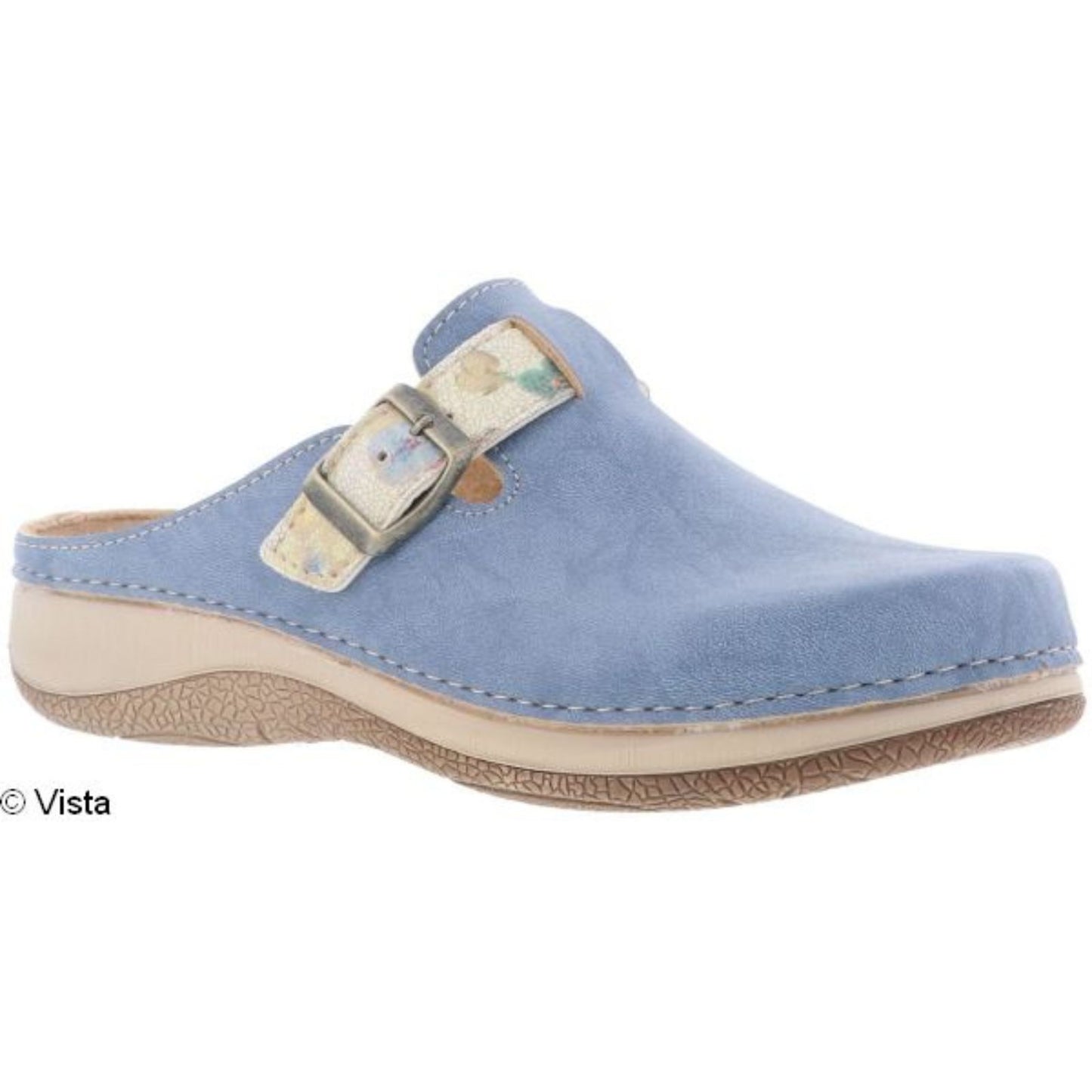 Vista Damen Clog blau - Leder - 69-LL060