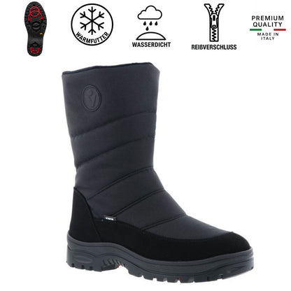 VISTA Herren Winterstiefel Boots mit Eiskrallen Spikes wasserdicht Tex 24-4241K