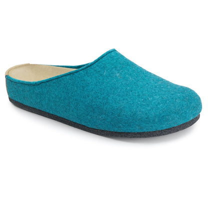 Weeger Damen Herren Filz Hausschuhe mit Wechselfußbett - Leder & Korkfußbett - 48100