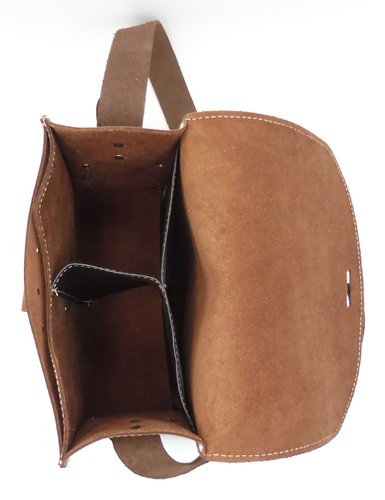 Böllertasche/Patronentasche aus Rindsleder – Schusstasche Handmade - Braun