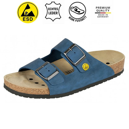 Weeger Damen & Herren ESD Pantolette blau - antistatisch - 44111-30