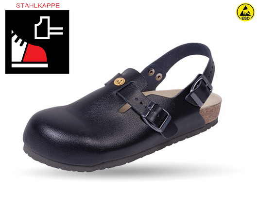 ESD Clog Stahlkappe & Fersenriemchen antistatisch Weeger 48505-20