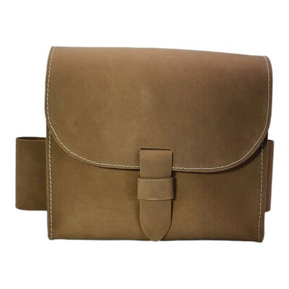 Böllertasche/Patronentasche aus Rindsleder – Schusstasche Handmade - Braun