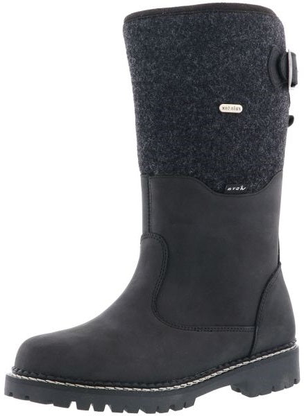 Jägerstiefel Winter Schwarz Leder/Filz 53-00710