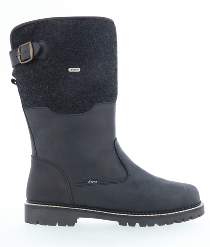 Jägerstiefel Winter Schwarz Leder/Filz 53-00710