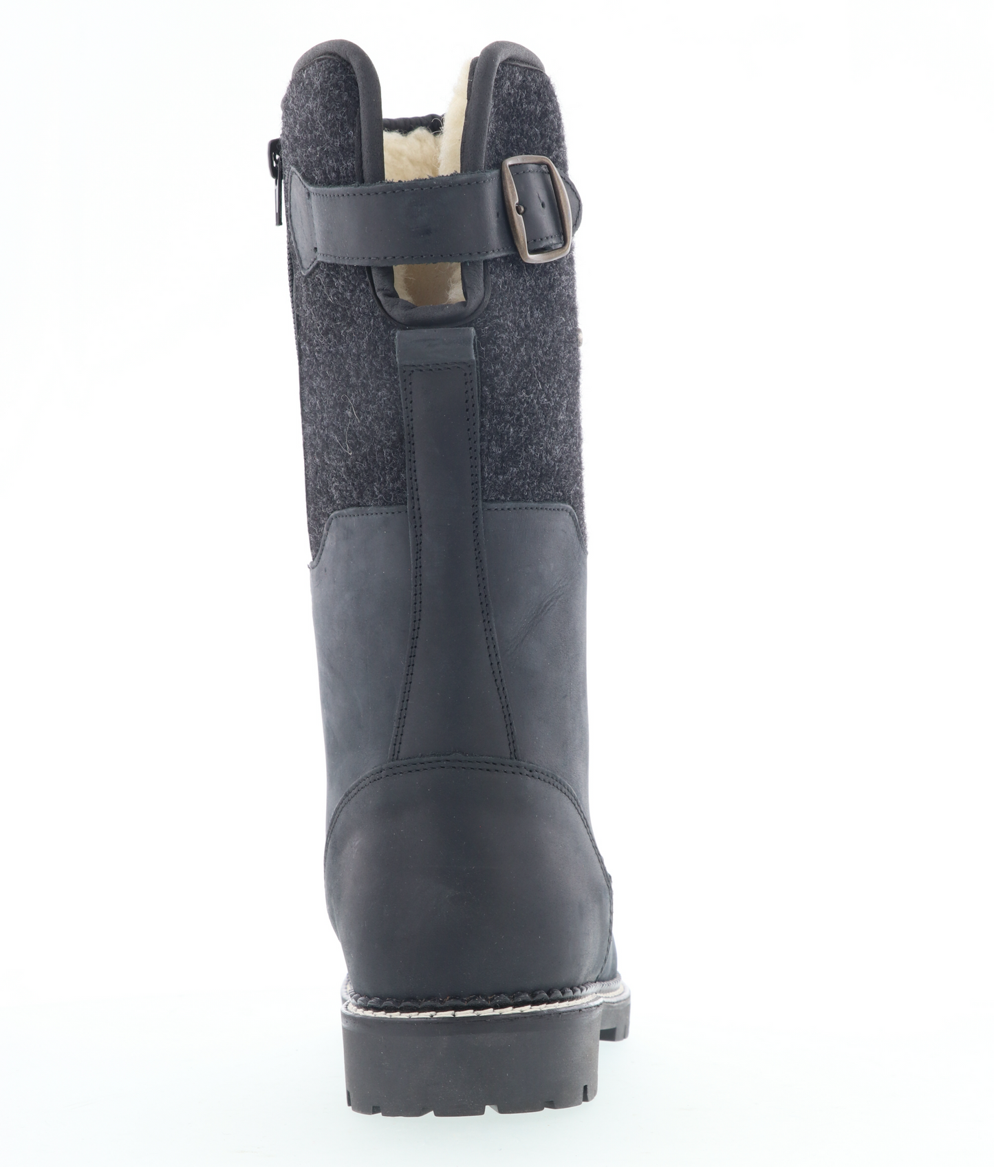 Jägerstiefel Winter Schwarz Leder/Filz 53-00710