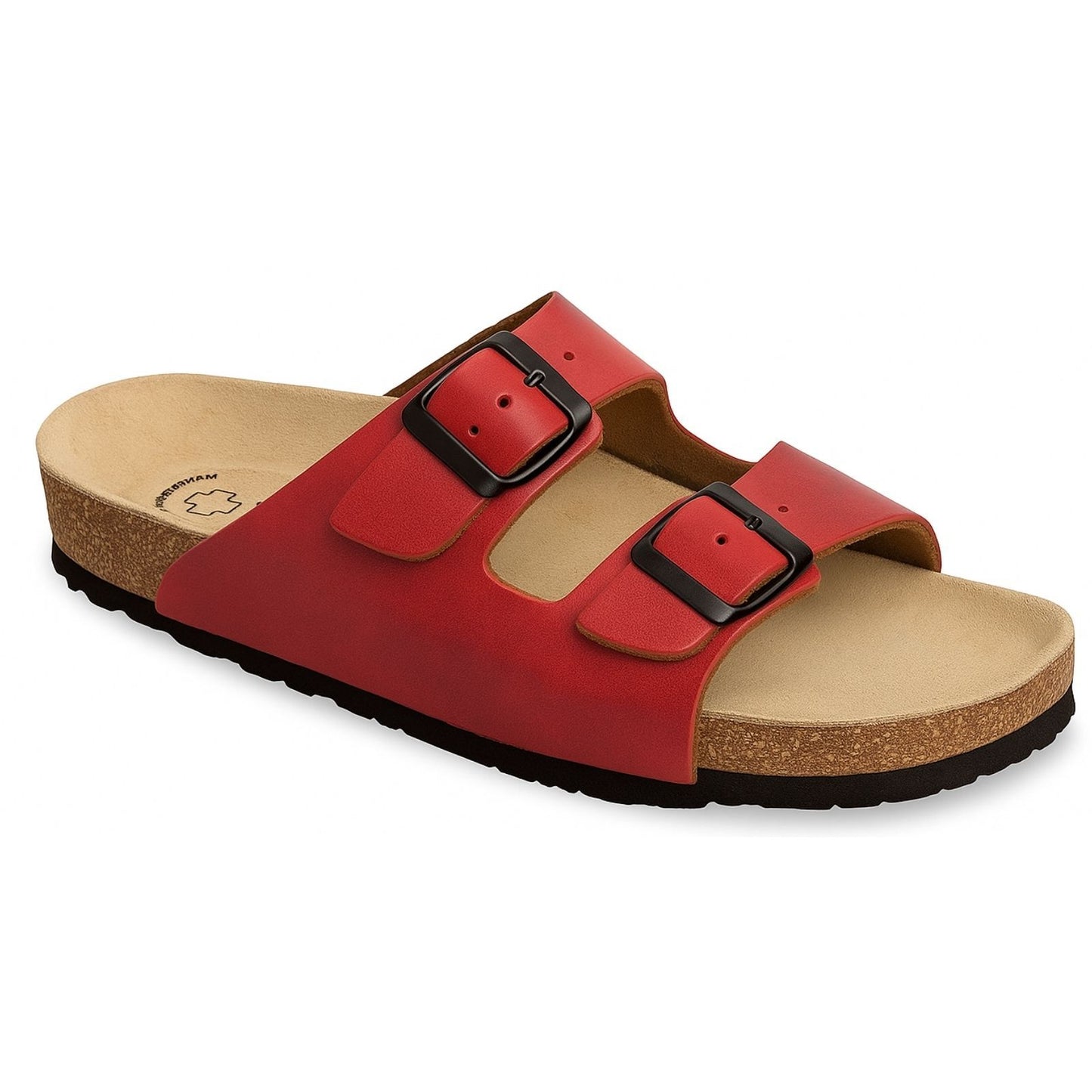 Weeger Damen Herren Pantolette rot - Leder & Korkfußbett - 41110-60