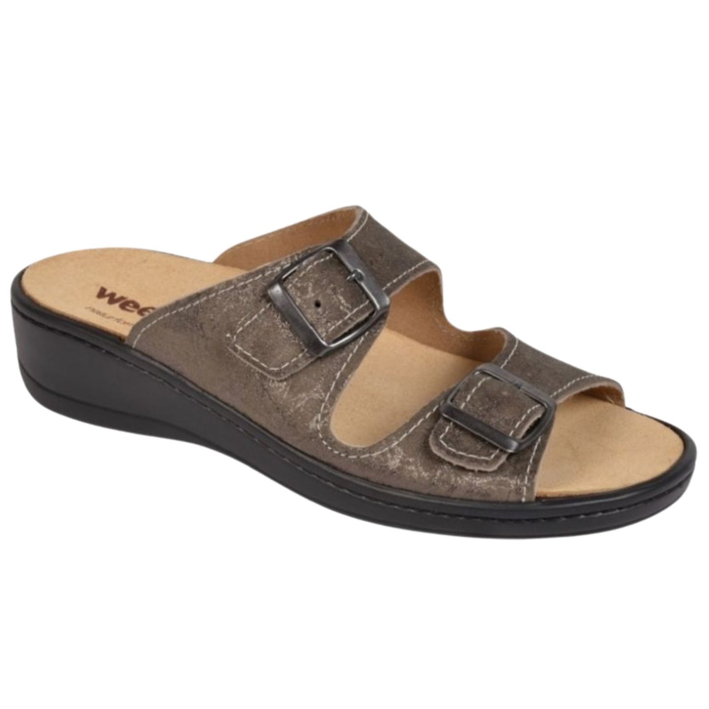 Weeger Damen Pantolette mit Wechselfußbett - Leder - 14335