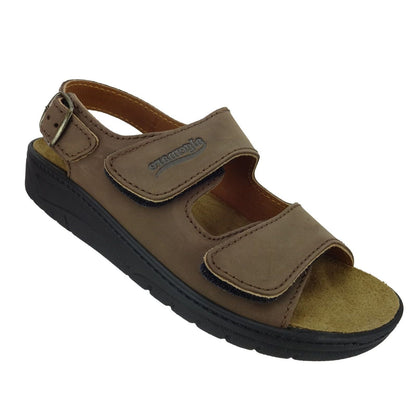 Algemare Herren Sandale - Leder & Wechselfußbett - 7619