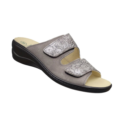 Algemare Damen Pantolette - Leder & Wechselfußbett - 1447