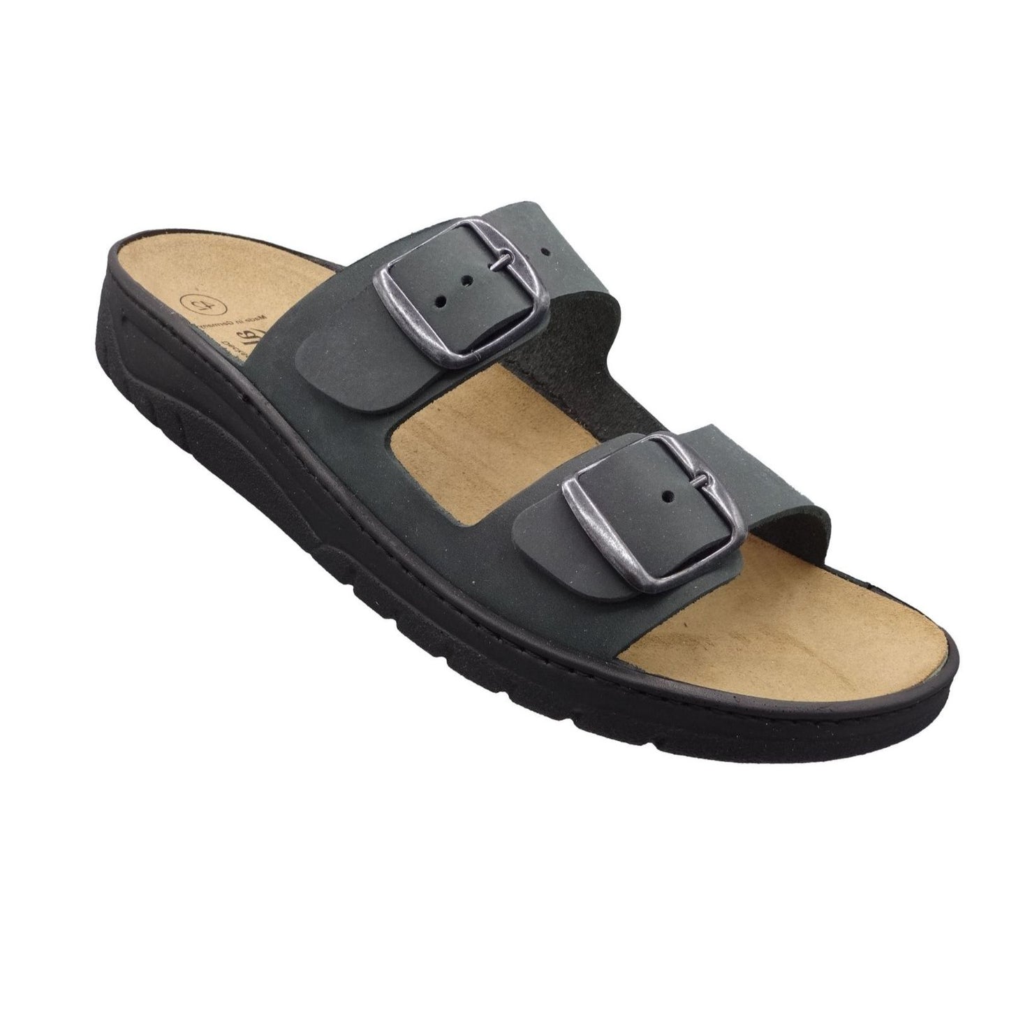 Algemare Herren Pantolette - Leder & Wechselfußbett - 7041