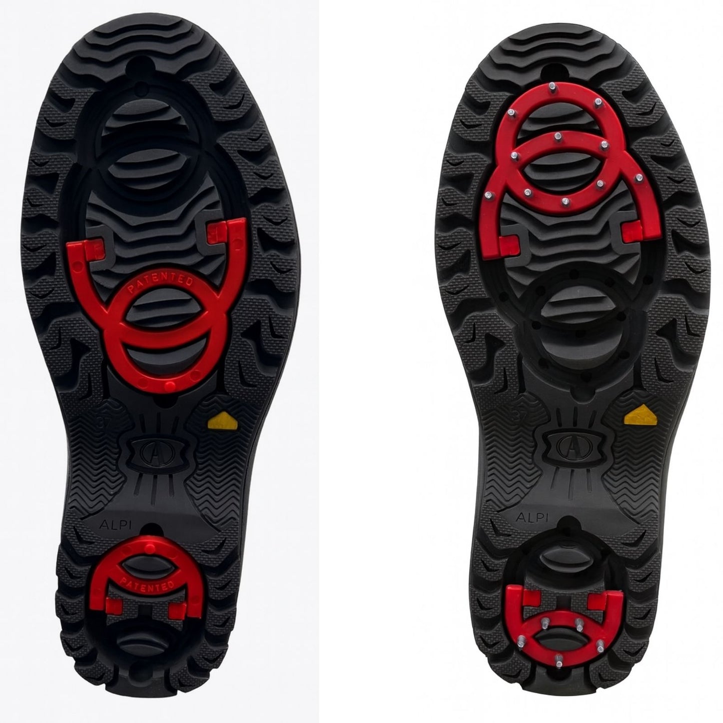 VISTA Herren Winterstiefel Eiskrallen Spikes wasserdicht Reißverschluss 24-4258K